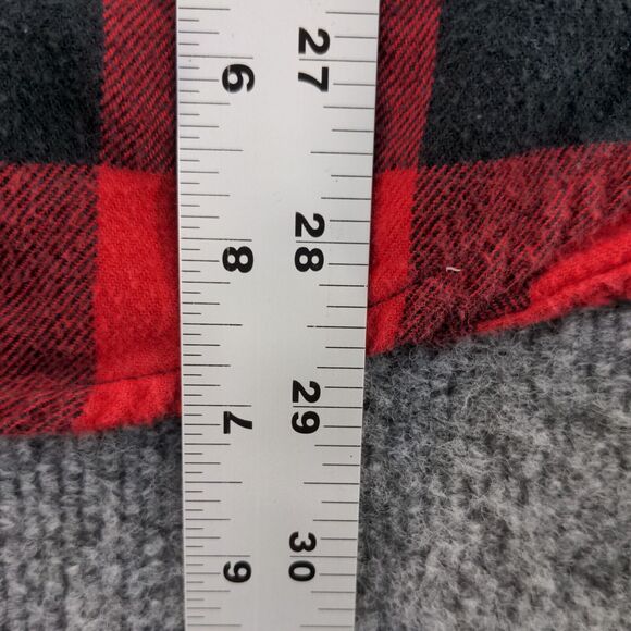 American Eagle Men's Button Up Shirt Red Checkered Large Long Sleeve Cotton - Picture 11 of 12